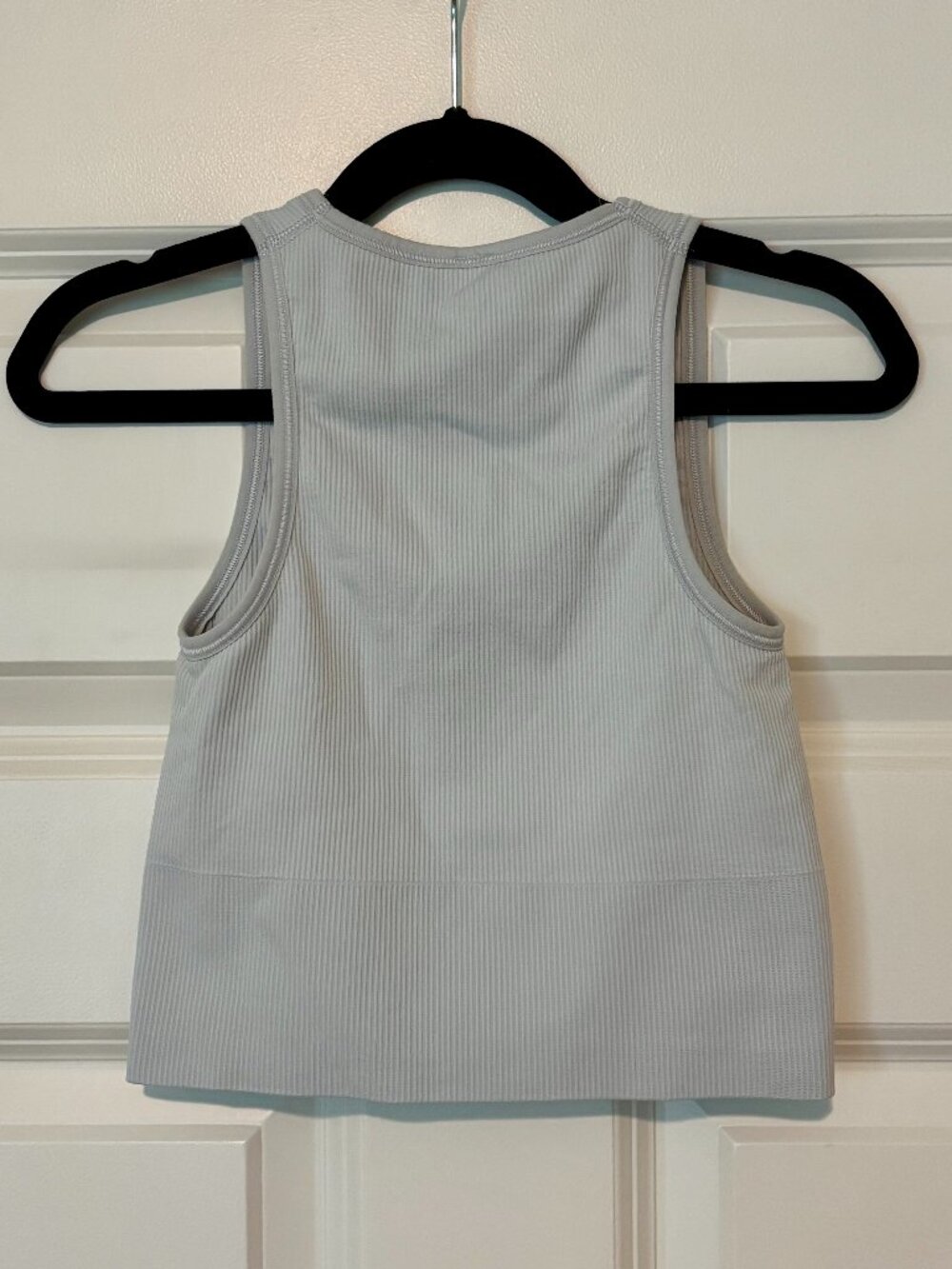 Athleta Aurora Crop Rib Tank V-Neck Light Blue • Size XXS - Picture 2 of 4